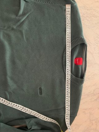 Maglia a manica lunga verde in cotone uomo Esprit