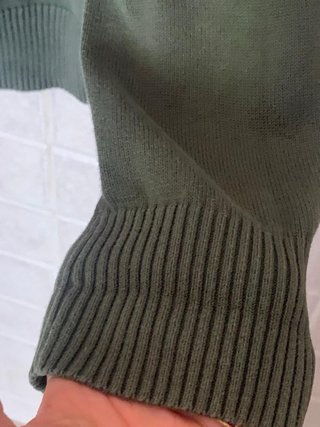 Maglia a manica lunga verde in cotone uomo Esprit