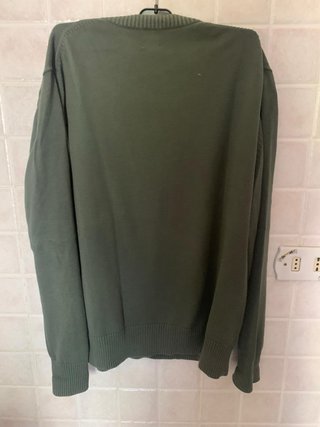 Maglia a manica lunga verde in cotone uomo Esprit