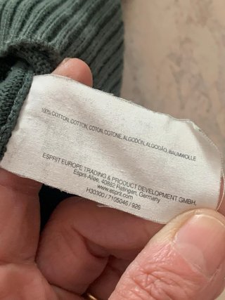 Maglia a manica lunga verde in cotone uomo Esprit