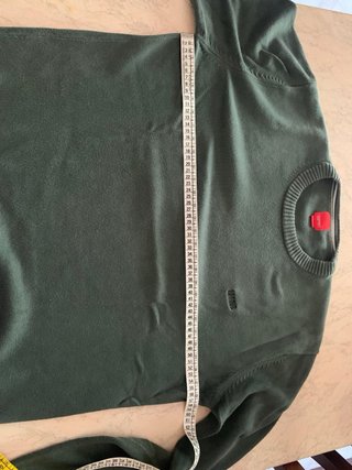 Maglia a manica lunga verde in cotone uomo Esprit