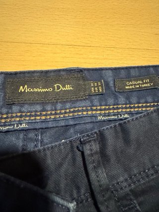Pantalón Massimo Dutti Talla 38 Azul Marino