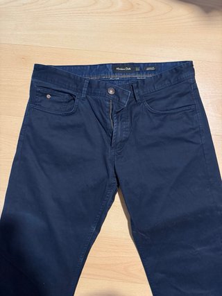 Pantalón Massimo Dutti Talla 38 Azul Marino