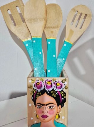 Set di cucchiai in legno Frida Kahlo