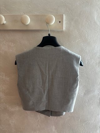Completo gilet e pantaloni Bershka grigio