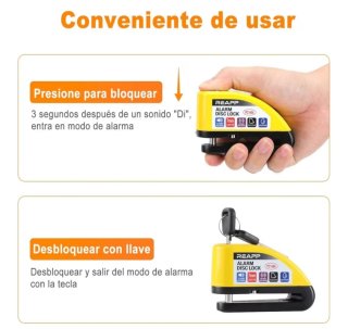 NUEVO Candado Alarma Disco Freno REAPP