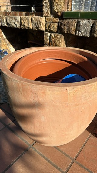 Maceta Grande Terracota y plastico