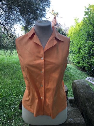 Camicia cotone Andrea Sassi arancione