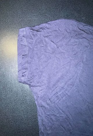 Maglia donna blu tg M con buco spalla