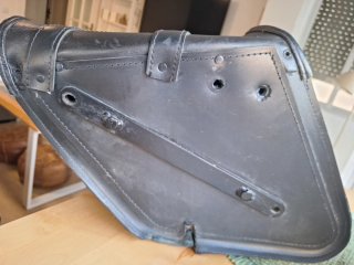 Alforjas Moto Custom Piel Negra