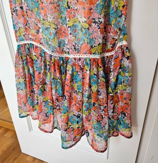 Vestido largo flores Suiteblanco talla M