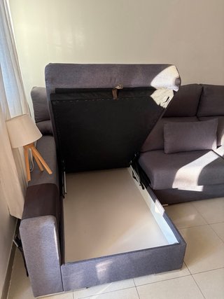 Sofá Chaise Longue Gris