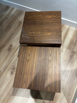 2 Módulos/Mesillas Madera Marrón
