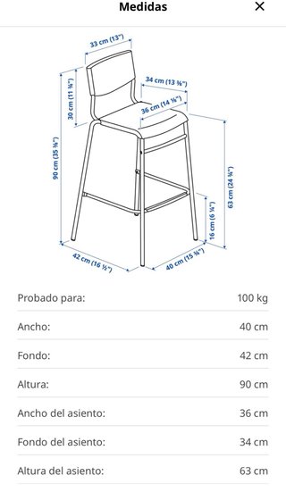 Taburetes Stig Ikea (Set de 7)