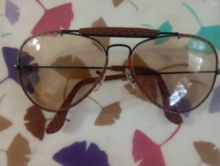 Gafas Ray-Ban Aviator Cuero Marrón