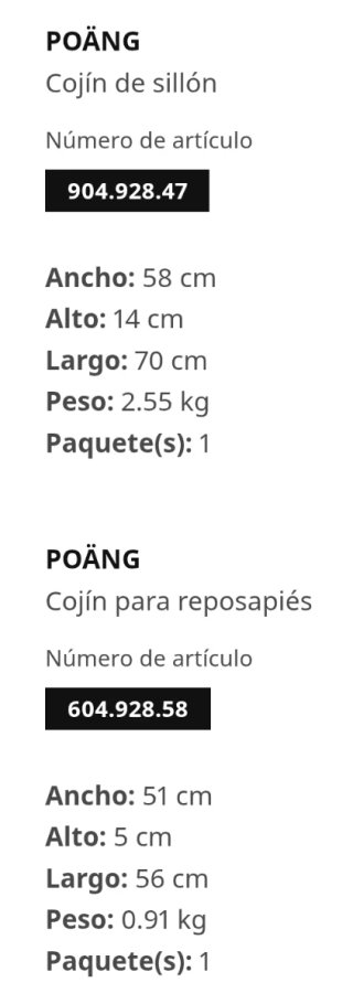 Poltrona Poäng Ikea con poggiapiedi