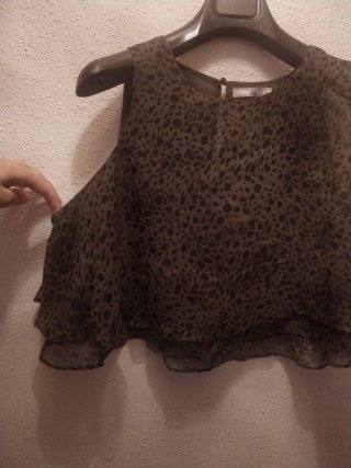 Crop top estampado animal print