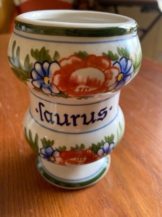 Barattolo per spezie vintage in ceramica dipinta