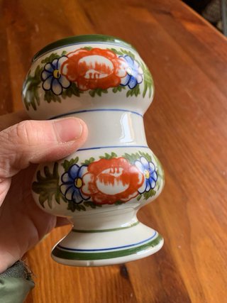 Barattolo per spezie vintage in ceramica dipinta