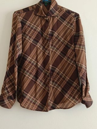 Blusa Ralph Lauren cuadros Talla 4.
