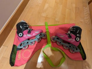 Patines Oxelo rosas talla 32-34 (2º par)