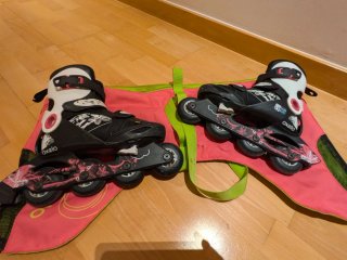 Patines Oxelo rosas talla 32-34 (2º par)