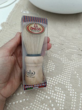 Pennello da barba Omega in legno