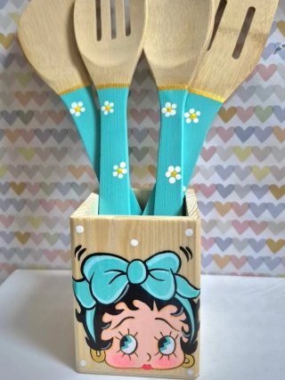 Set di cucchiai in legno Betty Boop