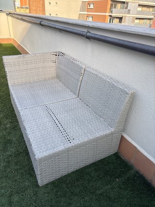 Sofá 2 plazas terraza mimbre