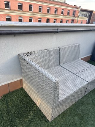 Sofá 2 plazas terraza mimbre
