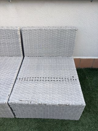 Sofá 2 plazas terraza mimbre