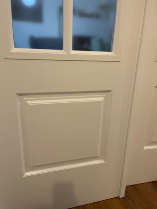 Puerta lacada blanca con cristal
