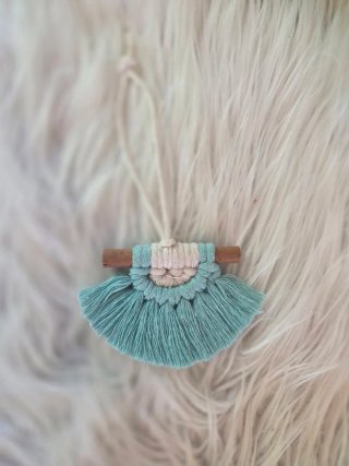 Mini arazzo ciondolo decorativo Boho macramè