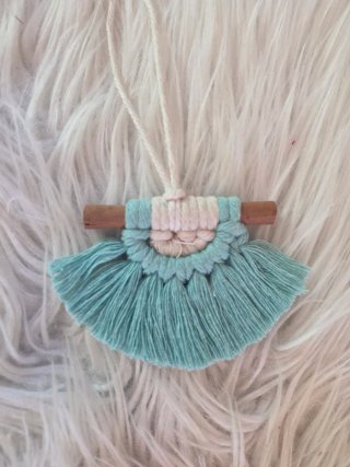 Mini arazzo ciondolo decorativo Boho macramè