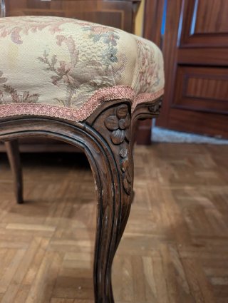 Conjunto 6 sillas y 2 sillones madera