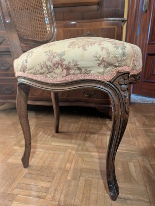 Conjunto 6 sillas y 2 sillones madera