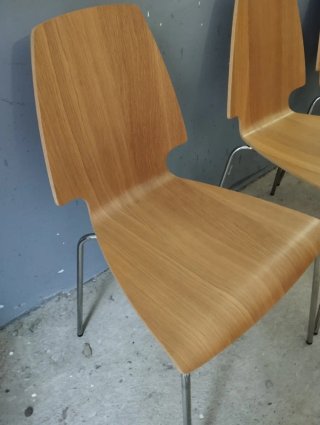 Conjunto 4 Sillas Ikea Vilmar Madera y Metal