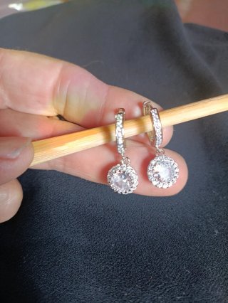 Pendientes Plata Moissanita