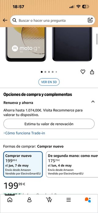 Motorola G73 5G Negro en perfectas condiones