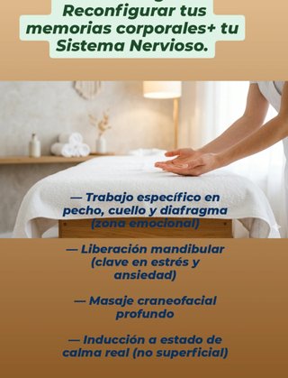 Masaje profundo antiestrés/tratamiento bruxismo