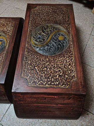 Set 3 Mesas Nido Estilo Oriental Yin Yang