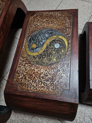 Set 3 Mesas Nido Estilo Oriental Yin Yang