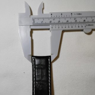 Cinturino Orologio Pelle Marquis Nero Nuovo 22mm