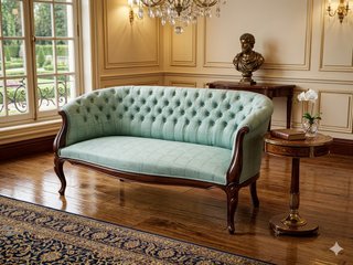 Sofá Diván Aguamarina Tapizado Jacquard