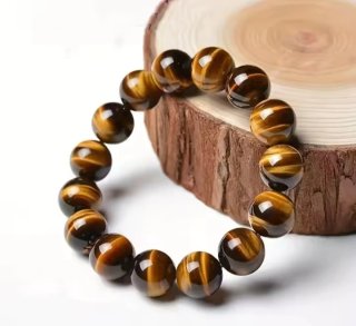 Anillo de Titanio con Piedra Ojo Tigre protector