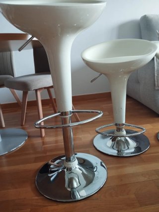 4 Taburetes de Cocina Blancos