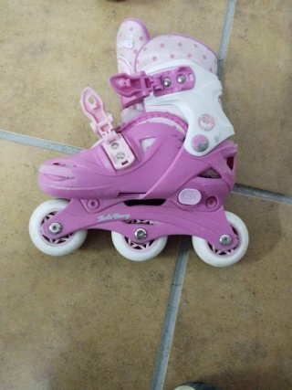 Patines en línea infantiles rosas