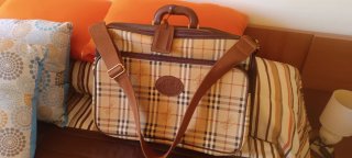 Valigia vintage Burberrys beige/marrone