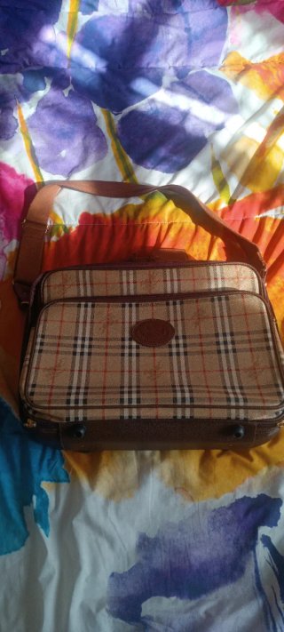 Valigia vintage Burberrys beige/marrone