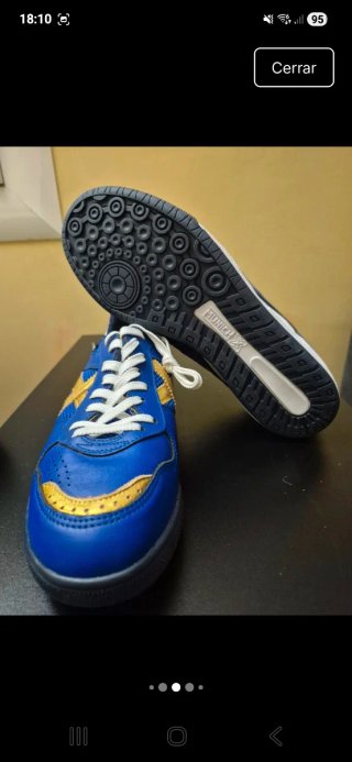 Zapatillas Munich Azul y Dorado